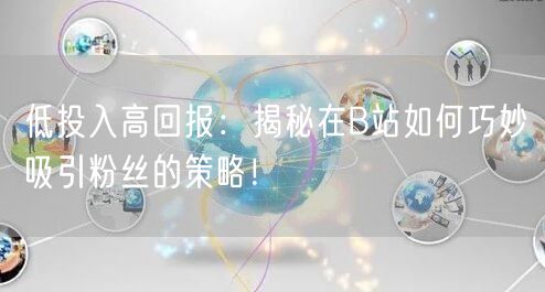 低投入高回报：揭秘在B站如何巧妙吸引粉丝的策略！