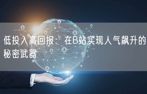 低投入高回报：在B站实现人气飙升的秘密武器