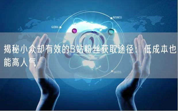 揭秘小众却有效的B站粉丝获取途径：低成本也能高人气