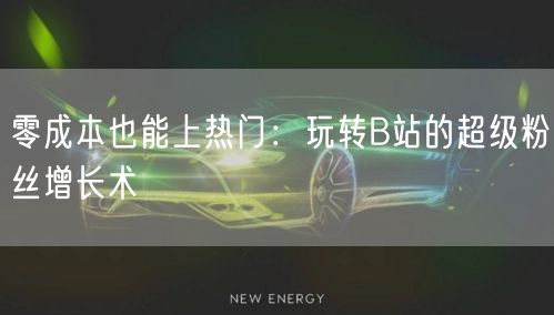 零成本也能上热门：玩转B站的超级粉丝增长术