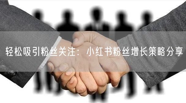 轻松吸引粉丝关注：小红书粉丝增长策略分享