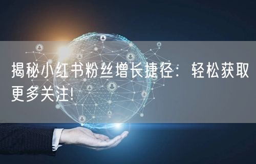 揭秘小红书粉丝增长捷径：轻松获取更多关注!