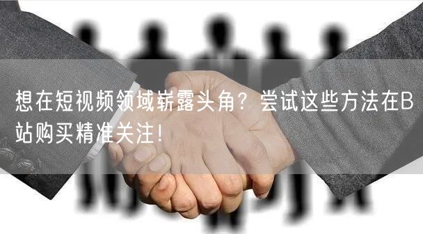 想在短视频领域崭露头角？尝试这些方法在B站购买精准关注！