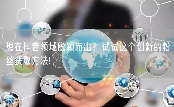 想在抖音领域脱颖而出？试试这个创新的粉丝获取方法!