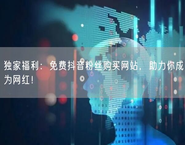 独家福利：免费抖音粉丝购买网站，助力你成为网红！