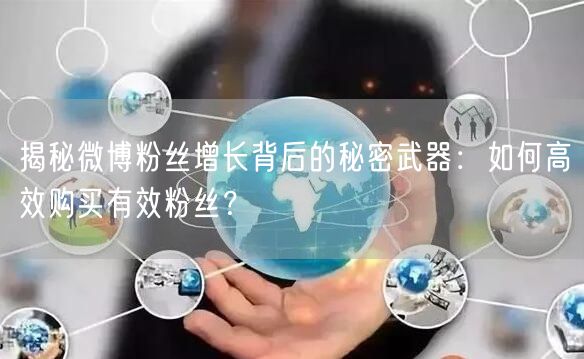 揭秘微博粉丝增长背后的秘密武器：如何高效购买有效粉丝？