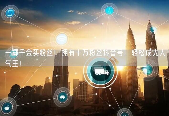一掷千金买粉丝！拥有十万粉丝抖音号，轻松成为人气王！