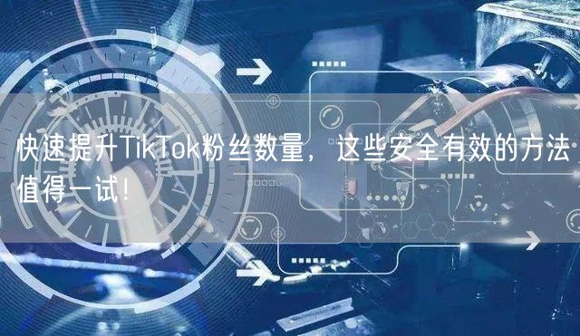 快速提升TikTok粉丝数量，这些安全有效的方法值得一试！