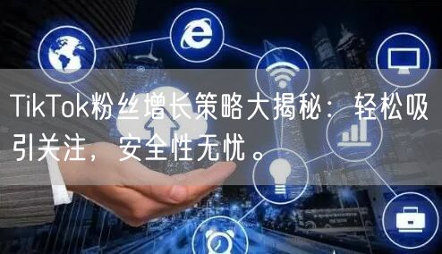 TikTok粉丝增长策略大揭秘：轻松吸引关注，安全性无忧。