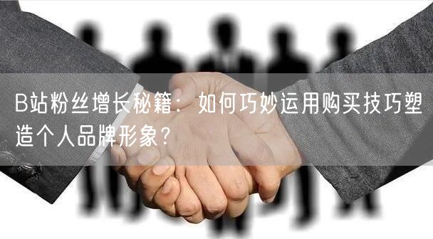 B站粉丝增长秘籍：如何巧妙运用购买技巧塑造个人品牌形象？