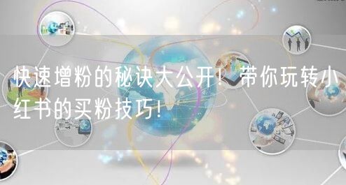 快速增粉的秘诀大公开！带你玩转小红书的买粉技巧！