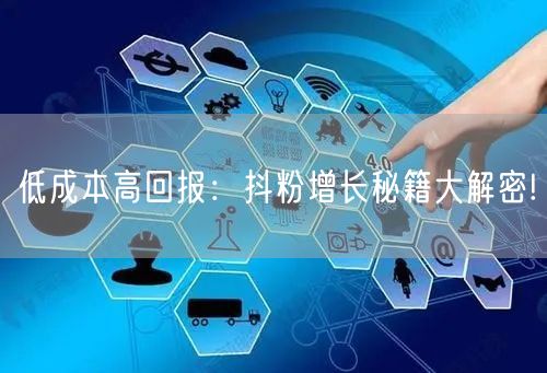 低成本高回报：抖粉增长秘籍大解密!