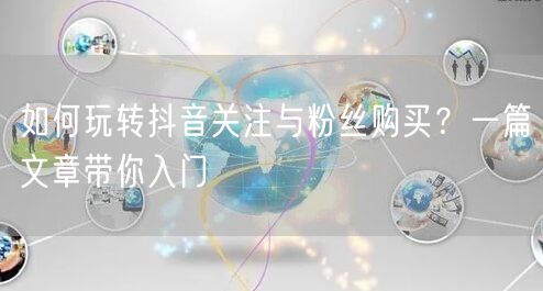 如何玩转抖音关注与粉丝购买？一篇文章带你入门