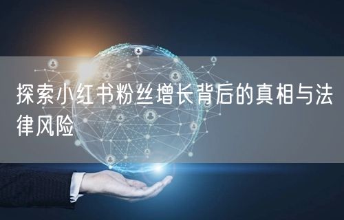 探索小红书粉丝增长背后的真相与法律风险