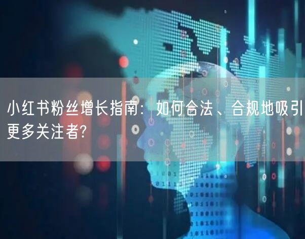 小红书粉丝增长指南：如何合法、合规地吸引更多关注者?