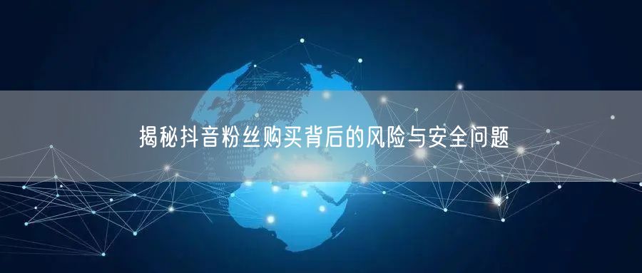 揭秘抖音粉丝购买背后的风险与安全问题