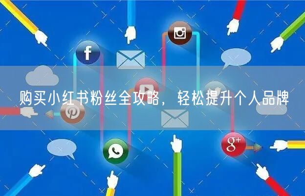 购买小红书粉丝全攻略，轻松提升个人品牌